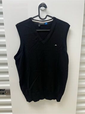 J.Lindeberg Black V-Neck Vest
